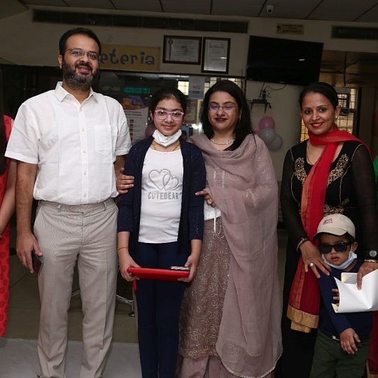 Celebration with families