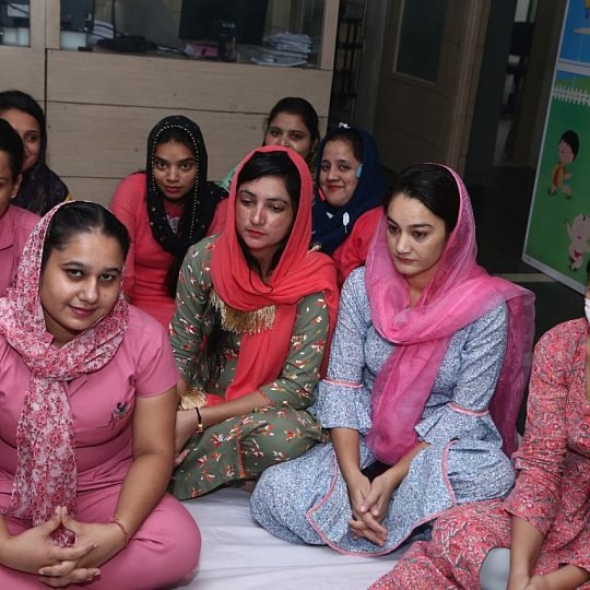 Nursing staff at the Hawan Pooja