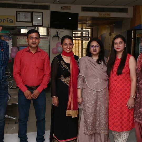 Staff at the celebration